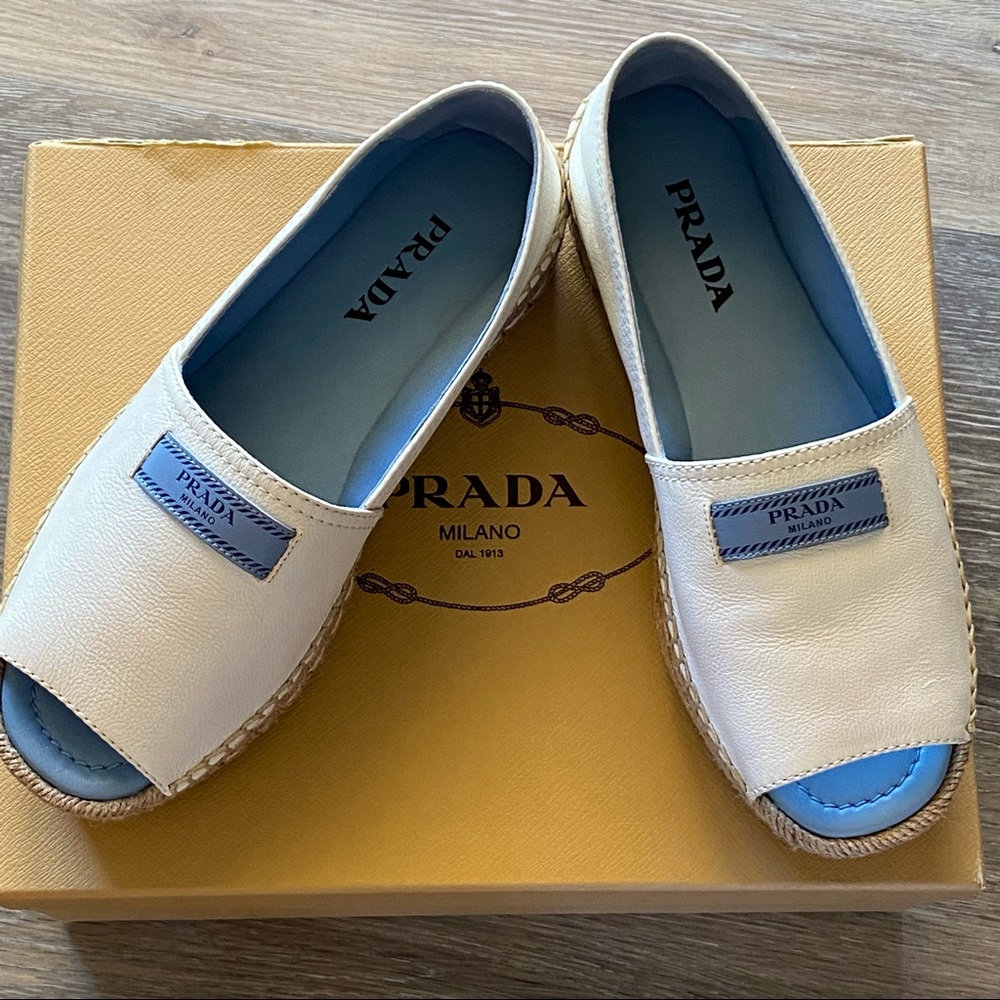 NEW Prada Platform Open Toe Espadrilles